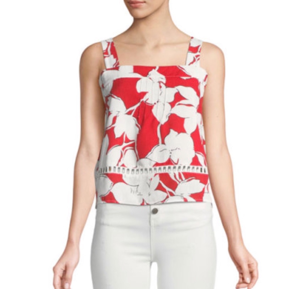 J.O.A Square-Neck Canvas Boxy Tank